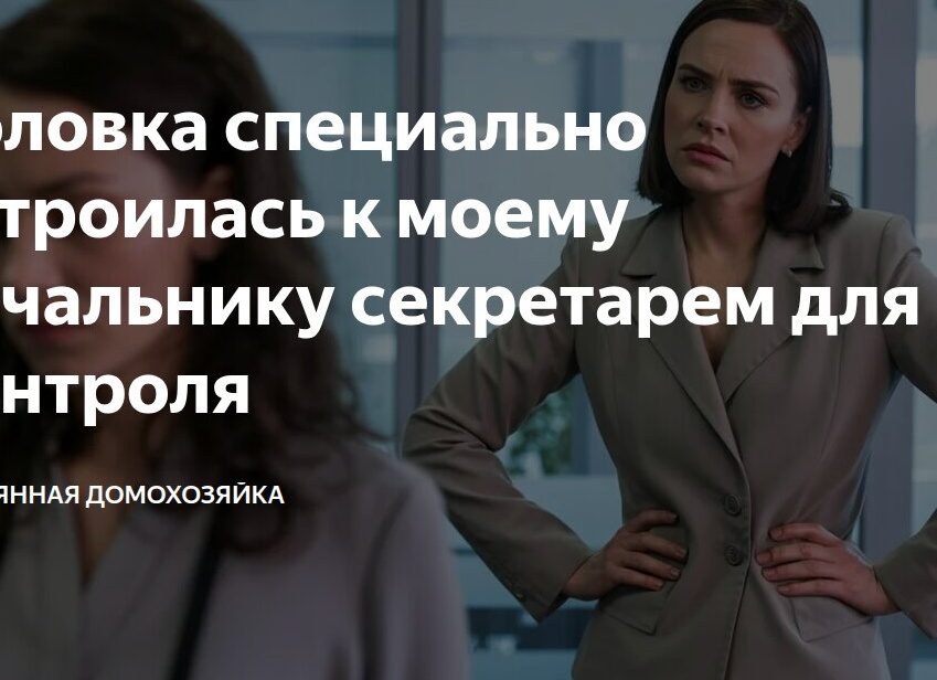 Золовка специально устроилась к моему начальнику секретарем для контроля